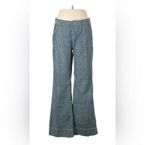 Banana Republic Blue Wide-Leg Jeans, lightweight 100% Cotton